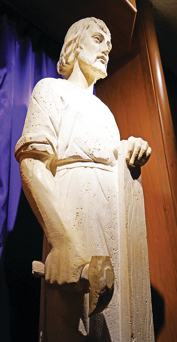 Statue of St. Joseph, in the Cathedral of St. Joseph in Jefferson City.